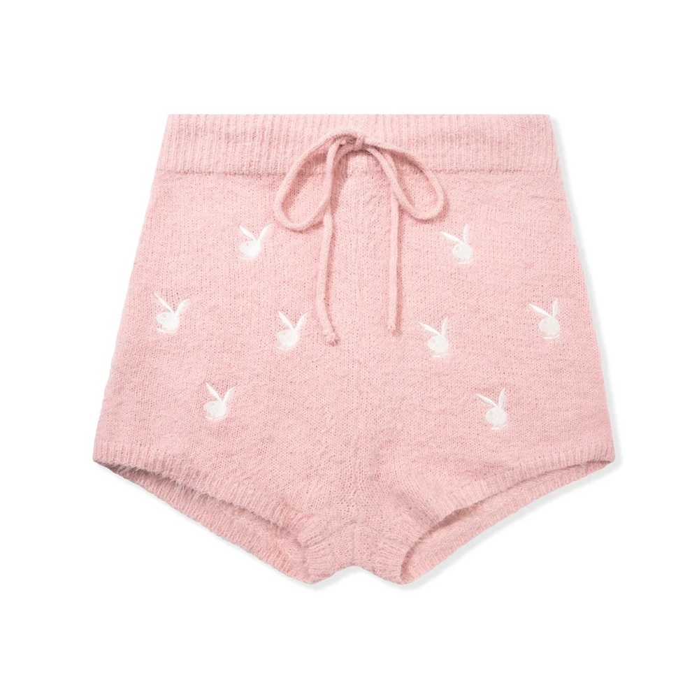 Playboy misguided fuzzy knit shorts size 14